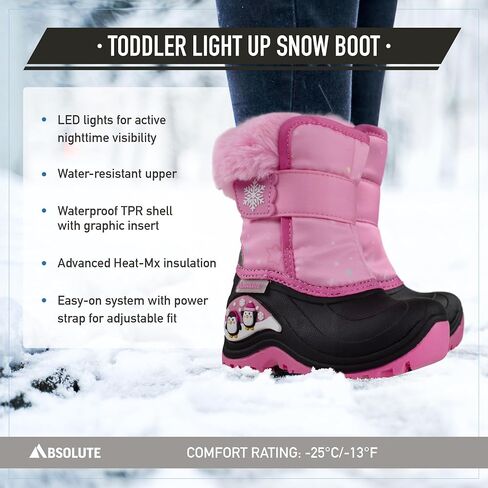 Absolute Toddler Little Kids High Snow Winter Boots, Warm, Insulated, Waterproof Shell in Saudi Arabia
