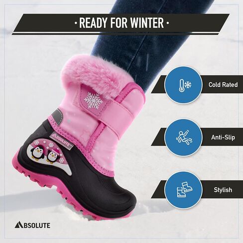 Absolute Toddler Little Kids High Snow Winter Boots, Warm, Insulated, Waterproof Shell in Saudi Arabia