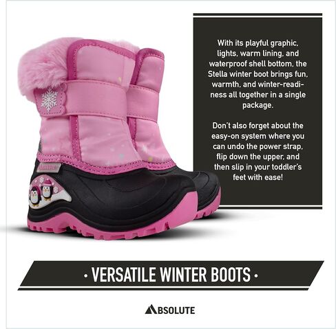 Absolute Toddler Little Kids High Snow Winter Boots, Warm, Insulated, Waterproof Shell in Saudi Arabia