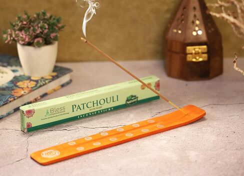 Bless-International Traditional-Handmade-Burner Wooden-Incense-Stick-Holder Ash-Catcher-Stand for-Aromatherapy-Meditation-Yoga (Incense Holder 10 inch(2 pcs)) in Saudi Arabia