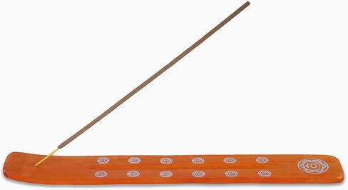 Bless-International Traditional-Handmade-Burner Wooden-Incense-Stick-Holder Ash-Catcher-Stand for-Aromatherapy-Meditation-Yoga (Incense Holder 10 inch(2 pcs)) in Saudi Arabia