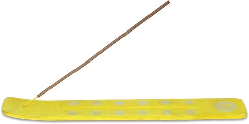 Bless-International Traditional-Handmade-Burner Wooden-Incense-Stick-Holder Ash-Catcher-Stand for-Aromatherapy-Meditation-Yoga (Incense Holder 10 inch(2 pcs)) in Saudi Arabia
