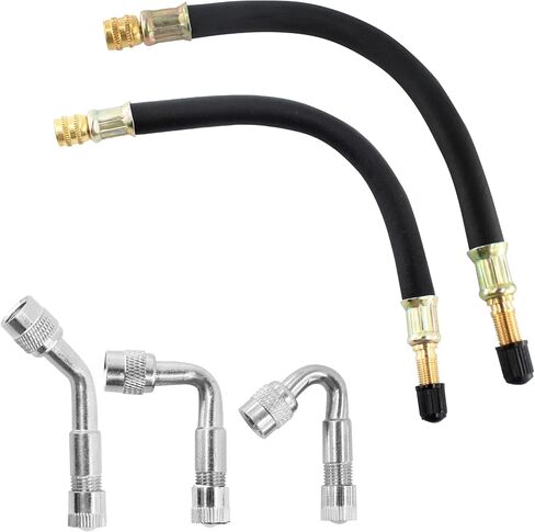 4Pcs 8.25 Inch Flexible Valve Stem Extenders, Tire Valve Extension for Universal Cars Truck Motorcycle Bike Scooter in Saudi Arabia