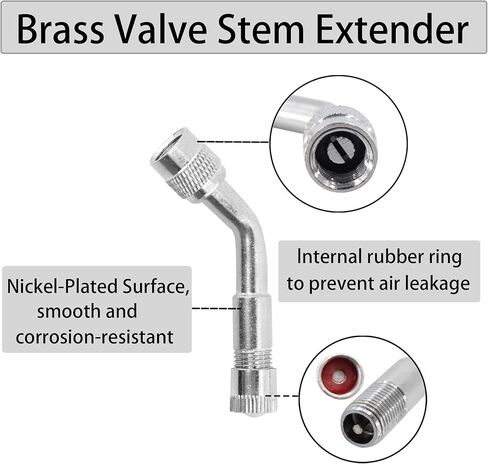 4Pcs 8.25 Inch Flexible Valve Stem Extenders, Tire Valve Extension for Universal Cars Truck Motorcycle Bike Scooter in Kuwait