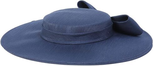 قبعات واسعة الحواف للنساء بفيونكة كبيرة مناسبة رسمية قبعة كنتاكي للسيدات لحفلات الزفاف والكوكتيل وحفلات مسطحة in Kuwait