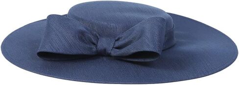 قبعات واسعة الحواف للنساء بفيونكة كبيرة مناسبة رسمية قبعة كنتاكي للسيدات لحفلات الزفاف والكوكتيل وحفلات مسطحة in Kuwait