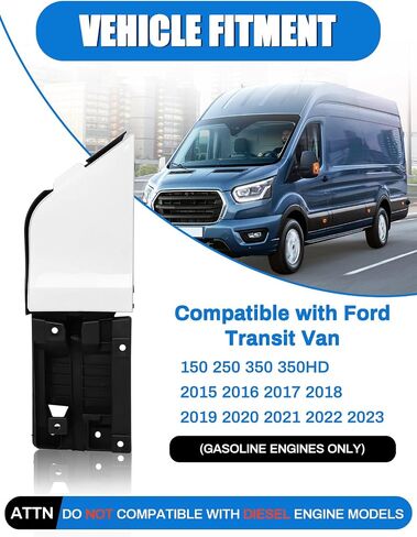 Transit Fuel Door, Transit Gas Door Assembly + White Cover, Compatible with Ford Transit Vans 150 250 350(HD) 2015-2023, Van Fuel Tank Filler Door Pipe for CK4Z-5427936-A CK4Z-5427936-F in Saudi Arabia