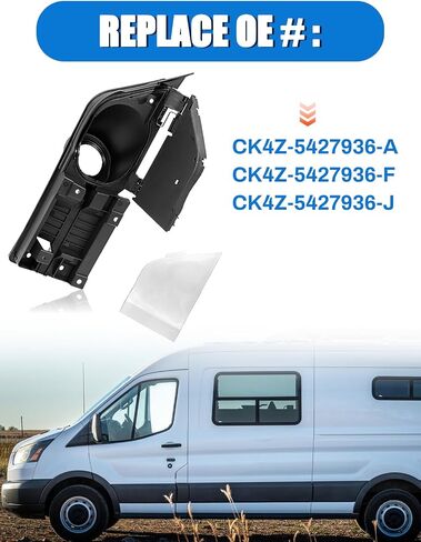 Transit Fuel Door, Transit Gas Door Assembly + White Cover, Compatible with Ford Transit Vans 150 250 350(HD) 2015-2023, Van Fuel Tank Filler Door Pipe for CK4Z-5427936-A CK4Z-5427936-F in Saudi Arabia