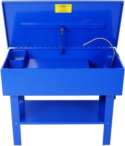 40 Gallon Parts Washer, Large Capacity Parts Cleaner for Wheel Bearings, Gears, Carburetors, Electric Solvent Pump Portable Automotive Parts Cleaner with Shelf Tank for Repair Shop, Workshop, Garage in Saudi Arabia