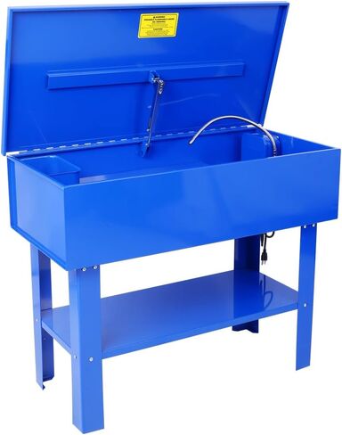 40 Gallon Parts Washer, Large Capacity Parts Cleaner for Wheel Bearings, Gears, Carburetors, Electric Solvent Pump Portable Automotive Parts Cleaner with Shelf Tank for Repair Shop, Workshop, Garage in Saudi Arabia
