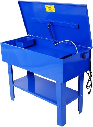 40 Gallon Parts Washer, Large Capacity Parts Cleaner for Wheel Bearings, Gears, Carburetors, Electric Solvent Pump Portable Automotive Parts Cleaner with Shelf Tank for Repair Shop, Workshop, Garage in Saudi Arabia