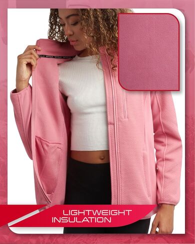 Spyder Women's Jacket - Cozy Soft Encore Fleece Jackets for Women - Full Zip Up Women's Lightweight Sweater Jackets (S-XL) in Saudi Arabia