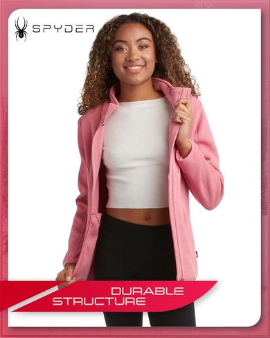 Spyder Women's Jacket - Cozy Soft Encore Fleece Jackets for Women - Full Zip Up Women's Lightweight Sweater Jackets (S-XL) in Saudi Arabia