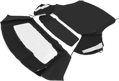 Kojem Convertible Soft Top Compatible with 1994-2004 Ford Mustang Sailcloth Vinyl Roof with Plastic Window Black Foldable in Saudi Arabia