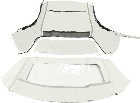 Kojem Convertible Soft Top Compatible with 1994-2004 Ford Mustang Sailcloth Vinyl Roof with Plastic Window Black Foldable in Saudi Arabia