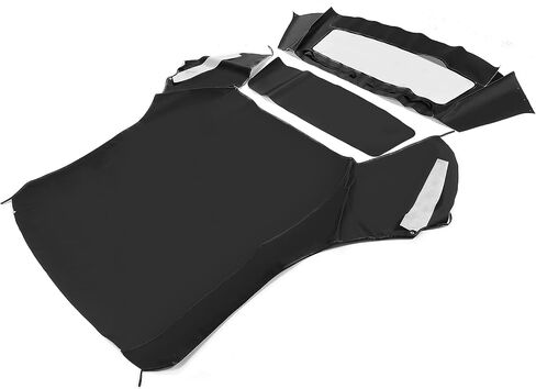 Kojem Convertible Soft Top Compatible with 1994-2004 Ford Mustang Sailcloth Vinyl Roof with Plastic Window Black Foldable in Saudi Arabia