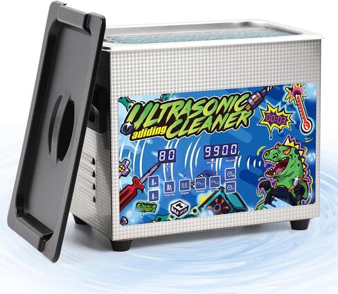 منظف ​​الأجزاء بالموجات فوق الصوتية من Adiding، منظف صوتي مطور بقدرة 120 واط مع سخان ومؤقت رقمي، آلة تنظيف مختبر منظف المجوهرات الاحترافية 45 كيلو هرتز مع سلة لعملات لوحة دوائر المكربن، 3 لتر in Kuwait