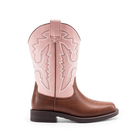 DREAM PAIRS Boys Girls Cowboy Boots Kids Western Square Toe Riding Boots in Saudi Arabia