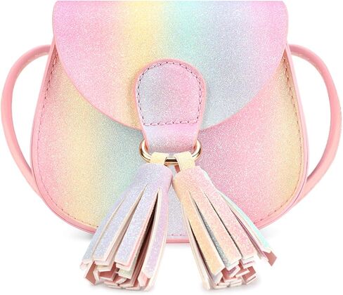 mibasies Kids Purse for Little Girls Toddler Crossbody Bag with Tassel, 2 Year Old Girl Gifts in Saudi Arabia
