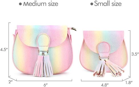 mibasies Kids Purse for Little Girls Toddler Crossbody Bag with Tassel, 2 Year Old Girl Gifts in Saudi Arabia