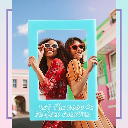 Epakh 20 Packs Magnetic Photo Picture Frame Cute Mini Table Photo Frame Holder 3 Inches Plastic Colorful Photo Display Compatible with Fujifilm Instax for Fridge Refrigerator Office (Multicolor) in Saudi Arabia