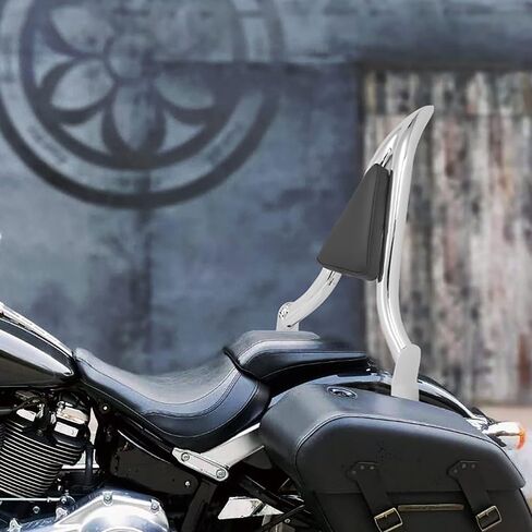 مسند ظهر للركاب قابل للفصل للدراجة النارية مع وسادة وسادة مناسبة لدراجة Harley Softail Fat Boy FLFBS 2018-2023 Breakout FXSB 2013-2023 (أسود) in Saudi Arabia