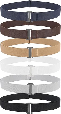 JASGOOD Invisible Women Stretch Belt No Show Elastic Web Strap Belt with Flat Buckle for Jeans Pants Dresses in Kuwait
