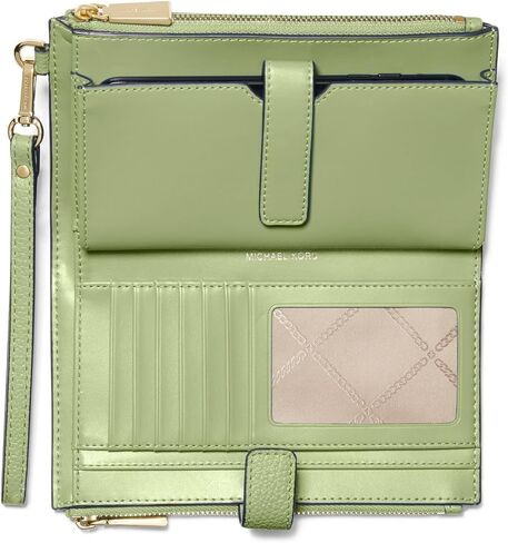 Michael Kors Women's Jet Set Double Zip Wristlet, Light Sage in Kuwait