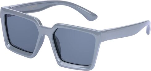 COCOSAND Kids Sunglasses Polarized UV 400 Protection Retro Square Futuristic Glasses for Youth Teen Boys Girls Age 5-12 in Kuwait