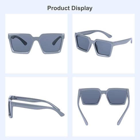 COCOSAND Kids Sunglasses Polarized UV 400 Protection Retro Square Futuristic Glasses for Youth Teen Boys Girls Age 5-12 in Kuwait