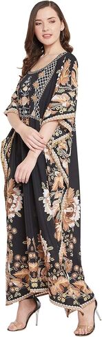 قفطان نسائي من Oussum بمقاس كبير من البوليستر للصيف، فستان ماكسي للمنزل in Kuwait