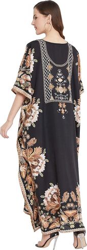 قفطان نسائي من Oussum بمقاس كبير من البوليستر للصيف، فستان ماكسي للمنزل in Kuwait