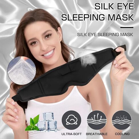 LC-dolida Sleep Headphones, White Noise Bluetooth Sleep Mask 3D Wireless Eye Mask Sleeping with Timing, Sleep Mask with Bluetooth Headphones for Side Sleepers Travel Yoga, Cool Gifts Men Women in Kuwait