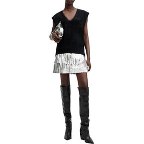AllSaints Women's Aisha Foil Skirt