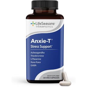 Anxie-T - Stress Relief Gummy - Vitamin Supplement for Mood & Mental Focus Support - Feel Calm and Relaxed - Rapidly Eases Tension - Ashwagandha, GABA & L-Theanine - 90 Gummies