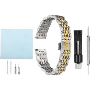 HARFINGTON Stainless Steel Mesh Watch Band Quick Release Metal Watch Strap Adjustable Butterfly Clasp Replacement Bands for Men and Women