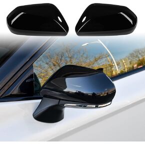 CKE Compatible with Toyota Camry 2025 2024 2023 2022 2021 2020 2019 2018 Accessories Car Exterior Door Side Rearview Mirror Guard Cover Trim Caps -Glossy Black