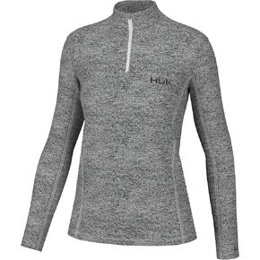 HUK Coldfront Heather Pullover, Fishing 1/4 Zip for Women