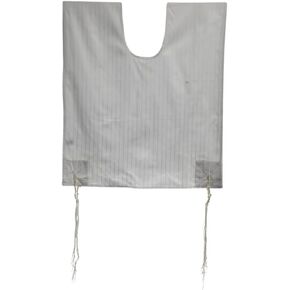 100% Cotton Tzitzit Chabad for Adults Round Neck Black Stripes Cotton Lining Without Fringes Talit Katan