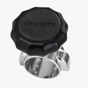 Steering Wheel knob Rotator, Vehicle Steering Wheel Rotator Ball Durable Suicide knob for Cars, SUV，Pickup Trucks, semi-Trailers, Vans, Lawn mowers, Tractors, Boats, etc (Black Cowhide)