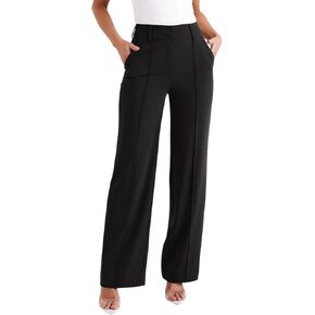 NIMIN High Waisted Work Pants for Women Wide Leg Dress Pants Straight Trousers Casual Business Slacks with Pockets in Kuwait