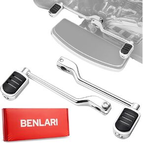 Benlari Heel Toe Shifter Lever Pegs, Stainless Steel Front Rear Shift Peg Fit for Harley Touring Street Glide Road King Road Glide Electra Glide 1988-2024, FL Softail 1986-2017, Trike 2008-2024 Chrome