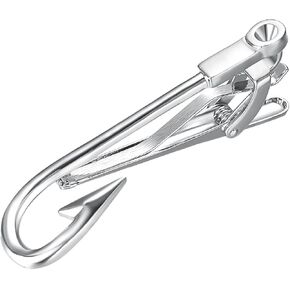 Yoursfs البرق الترباس/خطاف الصيد التعادل كليب للرجال الجدة مشبك للربطات بار المحارب موضة الفولاذ المقاوم للصدأ الأسود مقاطع التعادل باردة in Kuwait