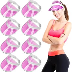Tarpop 8 Pack Casino Visor hat Poker hat Poker Visor Bulk for Women Bingo Dealer Visor Clear Sun Visors