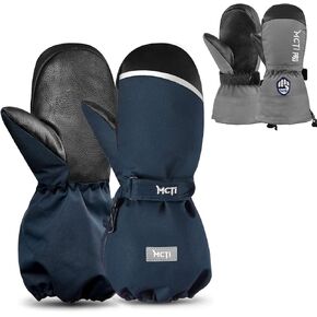 MCTi Kids Mittens with String KDS-19 One Pair(Blue, XX-Small) Kids Mittens with Removable Liner MC-03 One Pair(Gray, XX-Small)