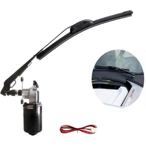 12V UTV Electric Windshield Wiper Assembly, Fit for Polaris Ranger RZR Can Am Kawasaki Honda Pioneer Golf Cart Motor Windshield Wiper Kit, Size: 11.8"/15.7" - 110 Degree Motor Upgraded Version