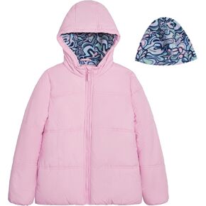 LONDON FOG Girls Heavyweight Fleece Lined Puffer Jacket - Ultimate Warmth and Style for Winter Adventures