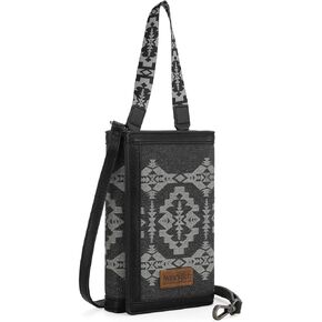 Wrangler Wristlet Wallets for Women Aztec Shoulder Bag Clutch Purses with Cellphone Bag