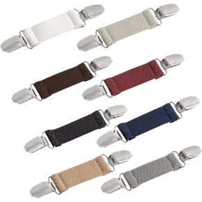 8 Pieces Dress Clips Back Cinch Set,Fit Dress Cinch Clips Set,Sweater Clips,Back Cinch Shawl Clips,Retro Cardigan Collar Clips,Travel Hat Clips,Clothes Clips,Dress Shirt Brooch Clip for Women Girl Decor