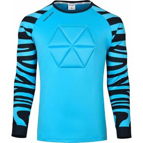 Elbow & Chest Padded Soccer Goalie Jersey - Long Sleeve Soccer Goalkeeper Jersey Men - Adult, Youth Goalie Shirt